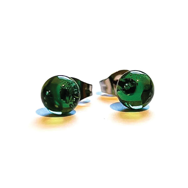 Helen Chalmers Green Whisky Bottle Studs