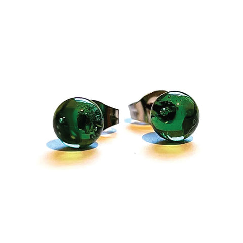 Helen Chalmers Green Whisky Bottle Studs