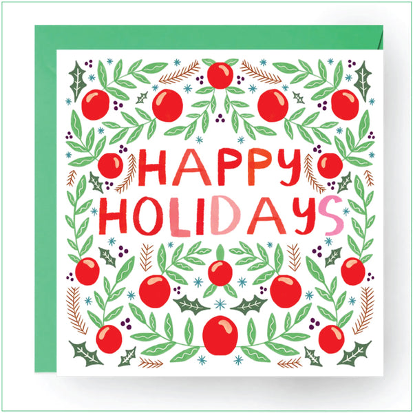 The Sunshine Bindery - Christmas Card - Happy Holidays (Recycled)