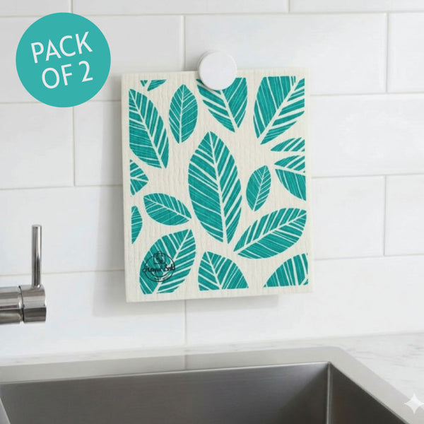 Swedish Dishcloth - Jade Leaf - Package of 2