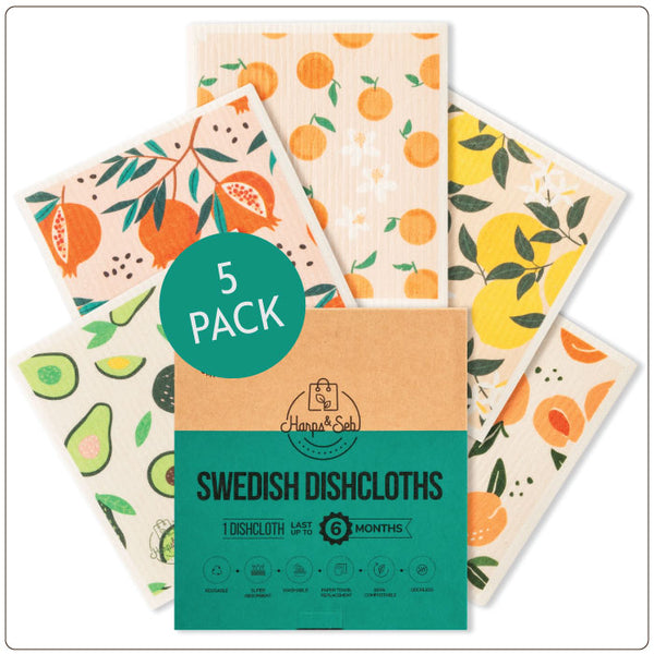 Swedish Dishcloth - Lemon Kiss - Set of 5