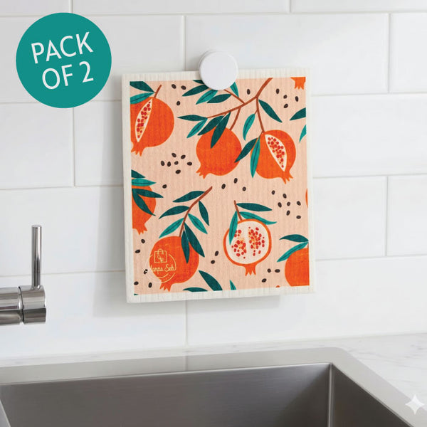 Swedish Dishcloth - Pomegranate - Package of 2