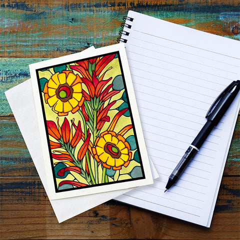 Sarah Angst Art - Indian Paintbrush Notecard