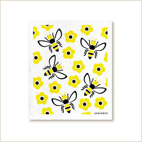 Swedish Dish Cloth - Yellow and Black Bee