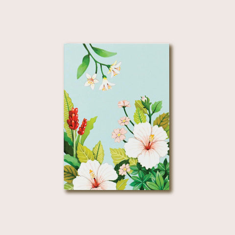 Joojoo Paper Light Blue Floral Notepad