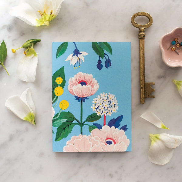 Joojoo Paper Blue Floral Notepad