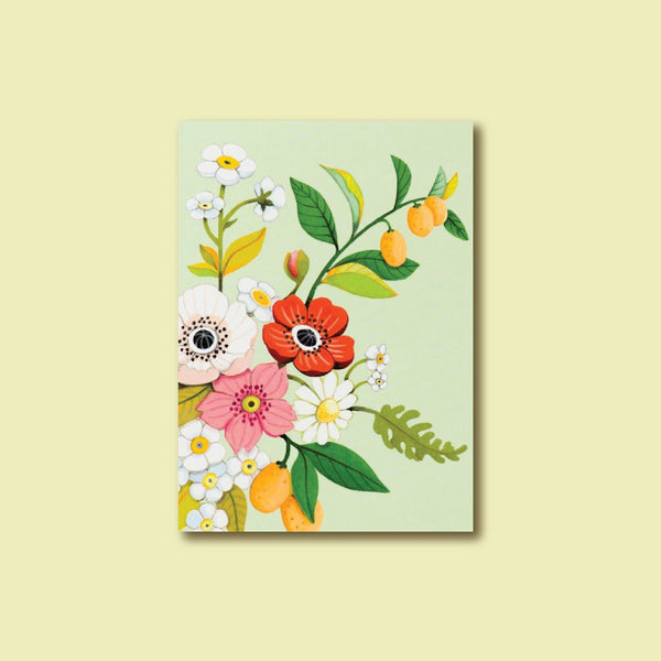 Joojoo Paper Green Floral Notepad