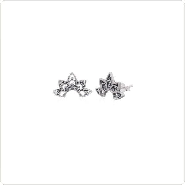 Sterling Silver Earrings - Lotus Studs
