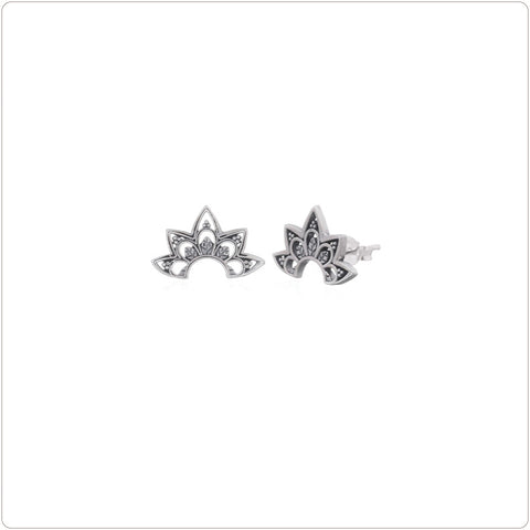 Sterling Silver Earrings - Lotus Studs