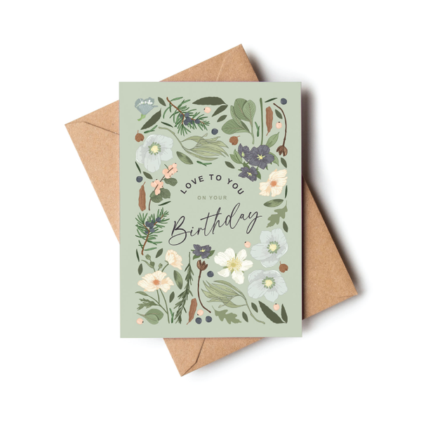 Wildwood Paper Greeting Card - Love to You on Your Birthday