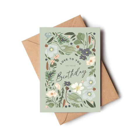 Wildwood Paper Greeting Card - Love to You on Your Birthday