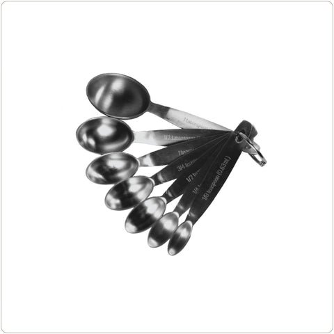 Measuring Spoons - Set of 7 - Stainless Steel