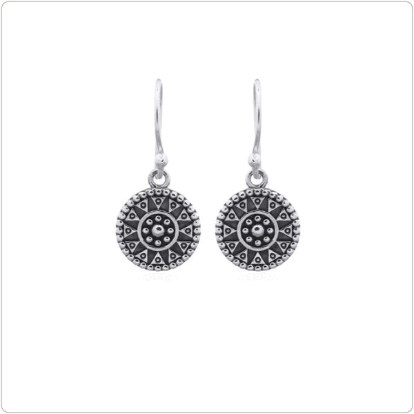 Sterling Silver Earrings - Medallion