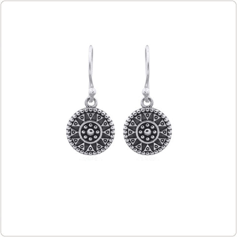 Sterling Silver Earrings - Medallion