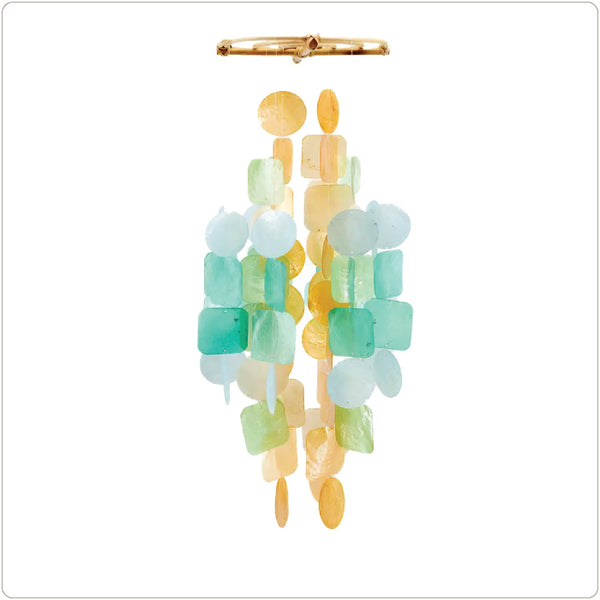 Capiz Shell Windchime - Medium - Tropical Colours (Fair Trade)