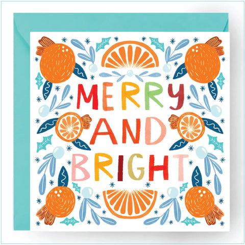 The Sunshine Bindery - Christmas Card - Merry and Bright (Recycled)