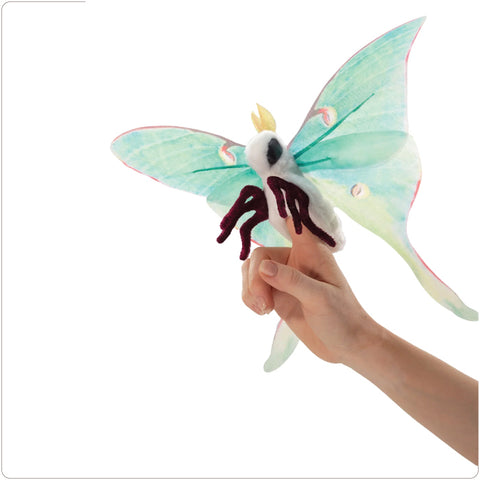 Puppet - Folkmanis® Mini Luna Moth (Finger Puppet)