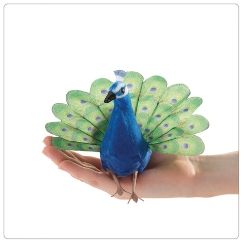 Puppet - Folkmanis® Mini Peacock (Finger Puppet)