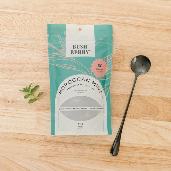 Bush Berry Tea - Organic Moroccan Mint Loose Leaf Tea (Caffeinated)