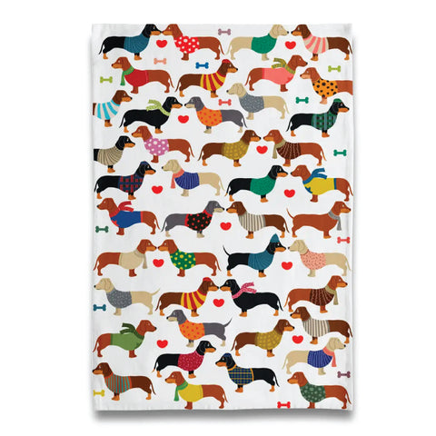 Tea Towel - Cotton - Dachshund Nation