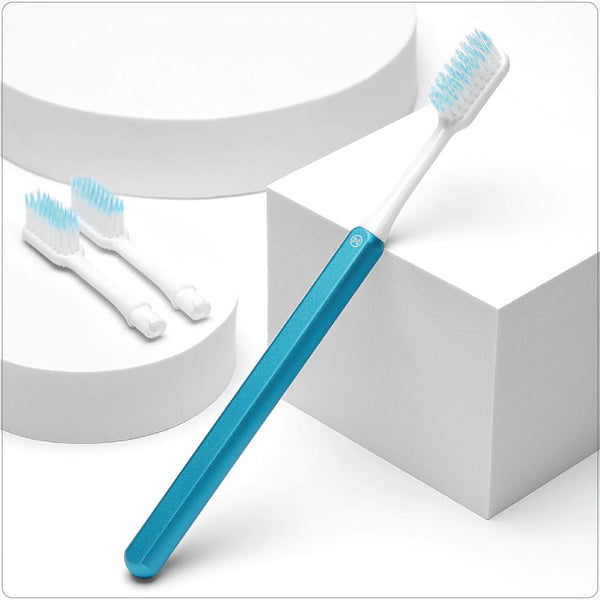 Nada Eco-Friendly Toothbrush - Arctic Blue - SOFT Bristles + 3 Heads