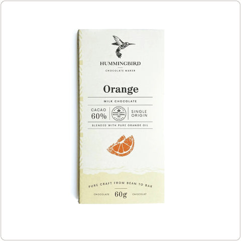 Hummingbird Chocolate Maker® Orange Milk 60% Bar 60g