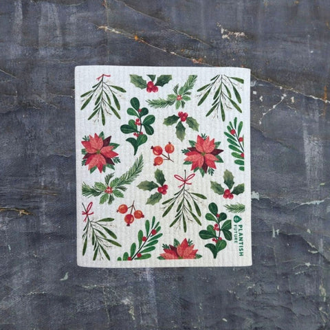 Swedish Dishcloth - Holly Jolly