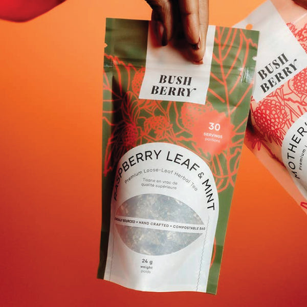 Bush Berry Tea - Organic Raspberry Leaf and Mint