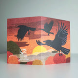 Studio Sardine Blank Greeting Card - Sunset Ravens