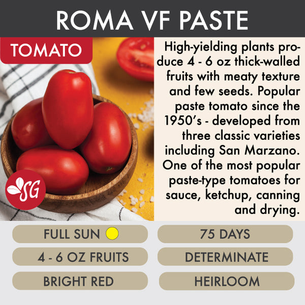 Roma VF - Tomato Plant Pre-Order 2026