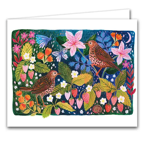 Silver Birch Art Card - Strawberry Thief