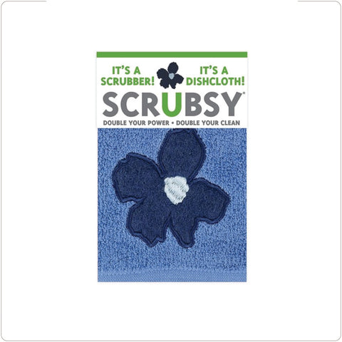 SCRUBSY Scrubber & Dishcloth - Periwinkle Floral