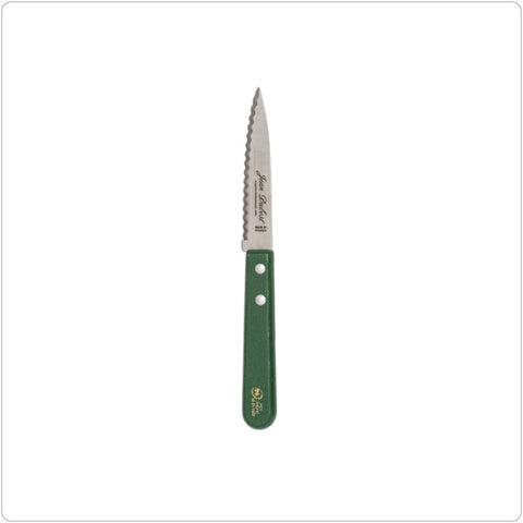 Paring Knife - Tradition Serrated - Green Beech Wood Handle