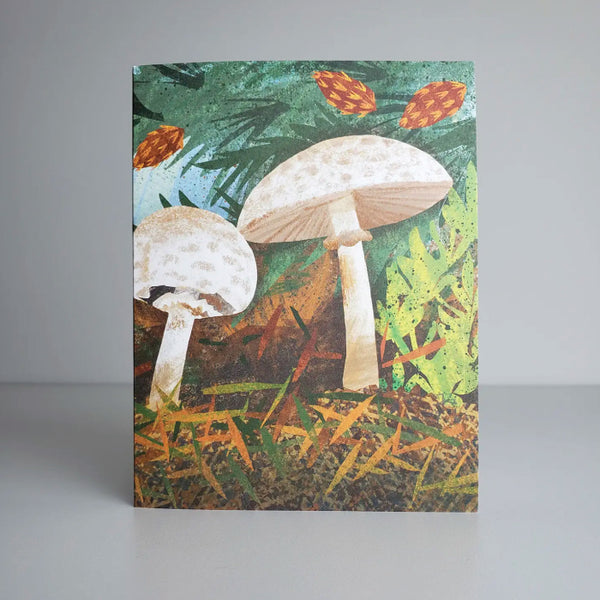 Studio Sardine Blank Greeting Card - Shaggy Parasol Mushroom