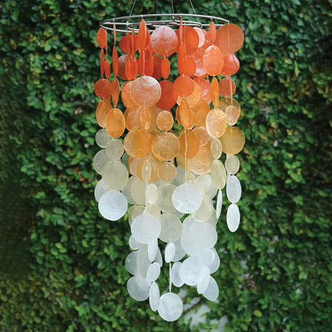 Capiz Shell Chandelier/Windchime - Spice Ombre (Fair Trade)