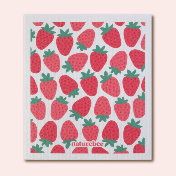 Nature Bee Swedish Dish Cloth - Strawberries