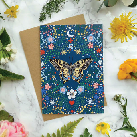 Mystical Sky Studio Note Card - Swallowtail Butterfly