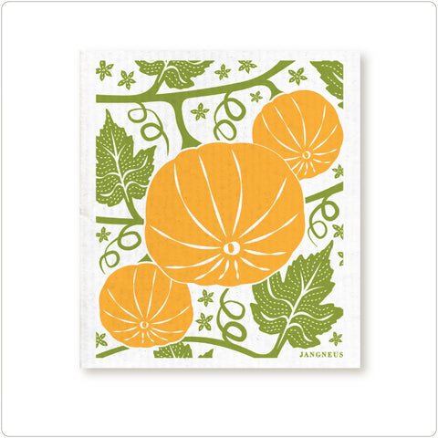 Swedish Dish Cloth - Pumpkin (Orange/Green)