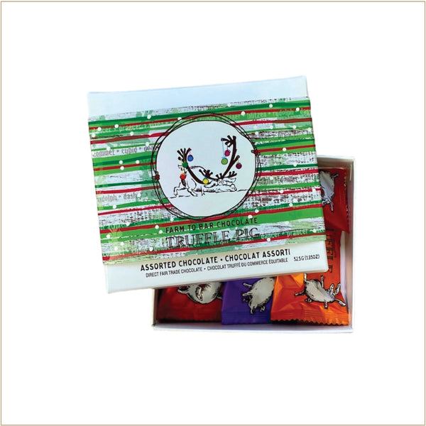 Truffle Pig® Assorted Chocolate Truffle Piglets - Holiday Gift Box