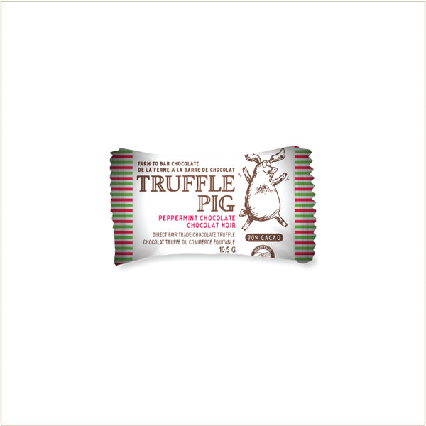 Truffle Pig® 70% Cacao Dark Chocolate Peppermint Piglet