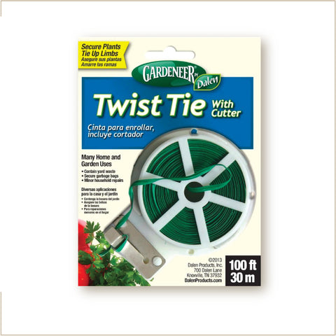 Twist Tie with Cutter - 100'
