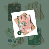 Wildwood Paper Note Card Mini - Botanical
