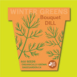 Winter Greens Seeds - Dill, Bouquet