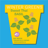 Winter Greens Seeds - Basil, Sweet Thai