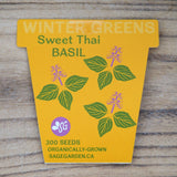 Winter Greens Seeds - Basil, Sweet Thai