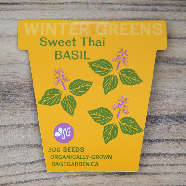 Winter Greens Seeds - Basil, Sweet Thai