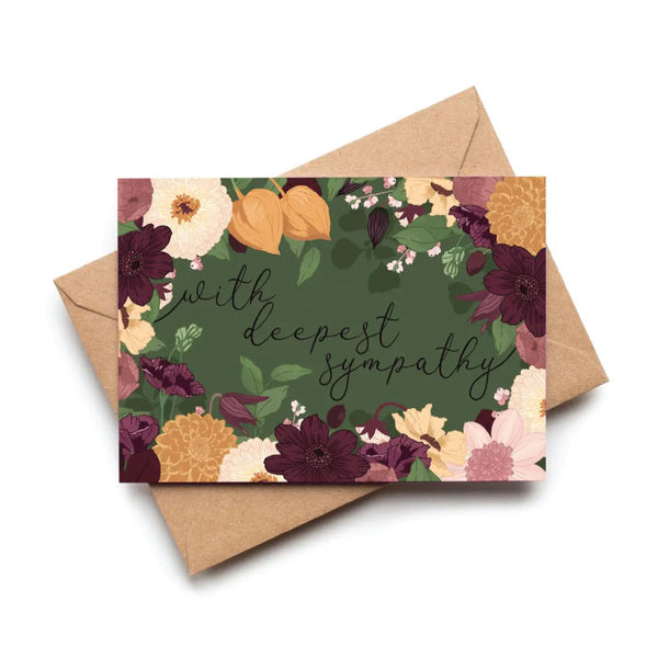 Wildwood Paper Sympathy Card - With Deepest Sympathy