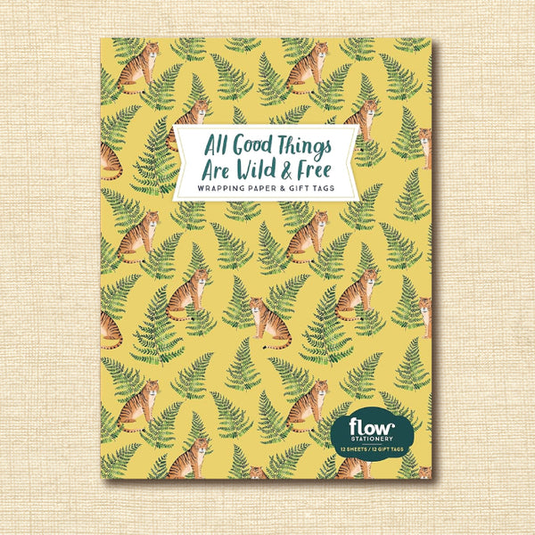 All Good Things Are Wild and Free Wrapping Paper and Gift Tags (Flow)
