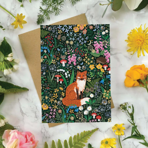 Mystical Sky Studio Note Card - Woodland Fox