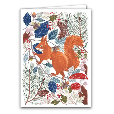 Silver Birch Art Card - Red Squirrel